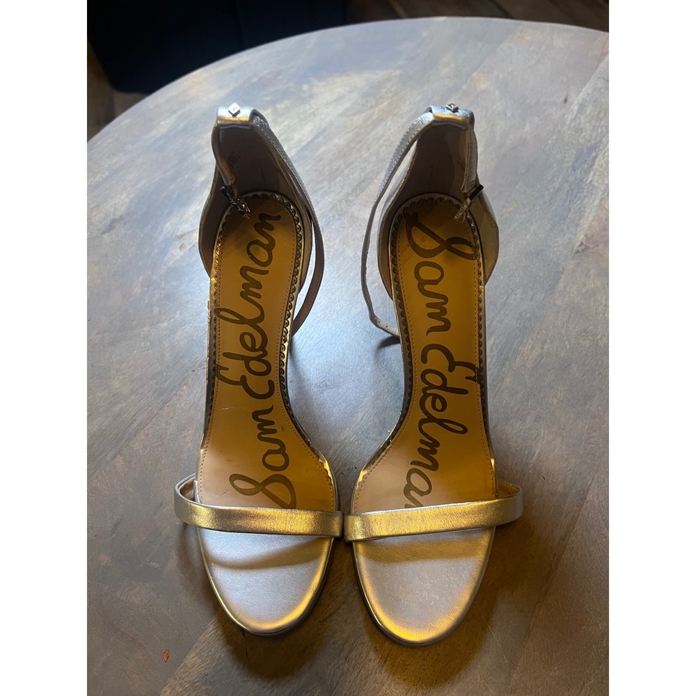 Sam Edelman Womens Heeled Sandals Metallic Silver‎ 9